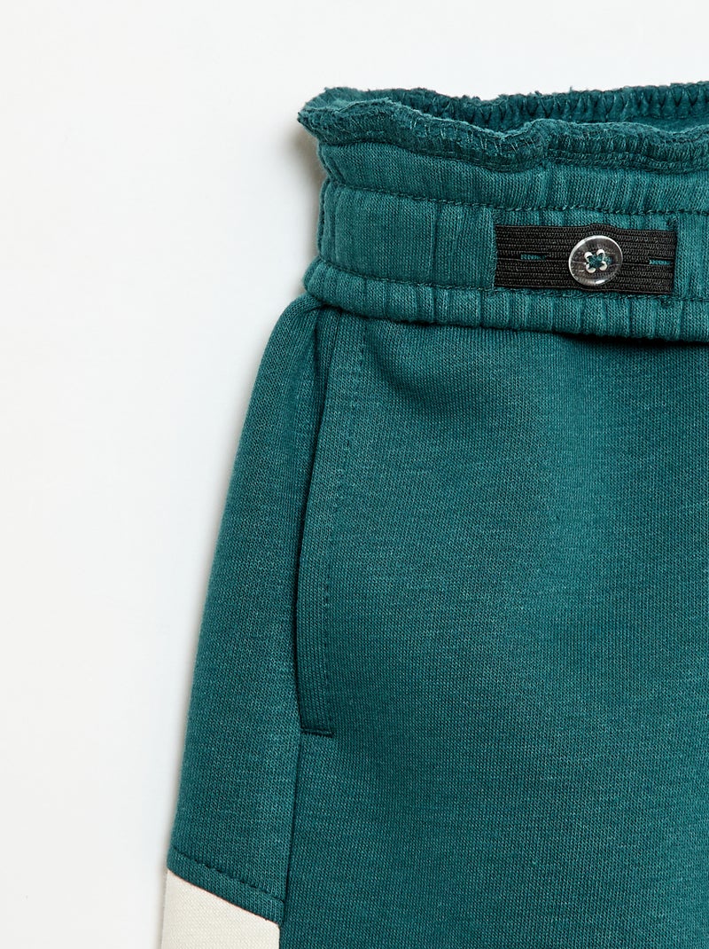 Sporttraining van color block-sweatstof Groen - Kiabi