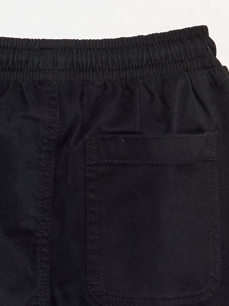 Sporttrainingbroek van twill - slim fit Zwart - Kiabi