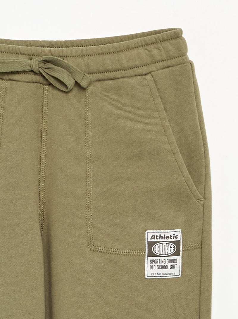 Sporttrainingsbroek van French Terry Kaki - Kiabi