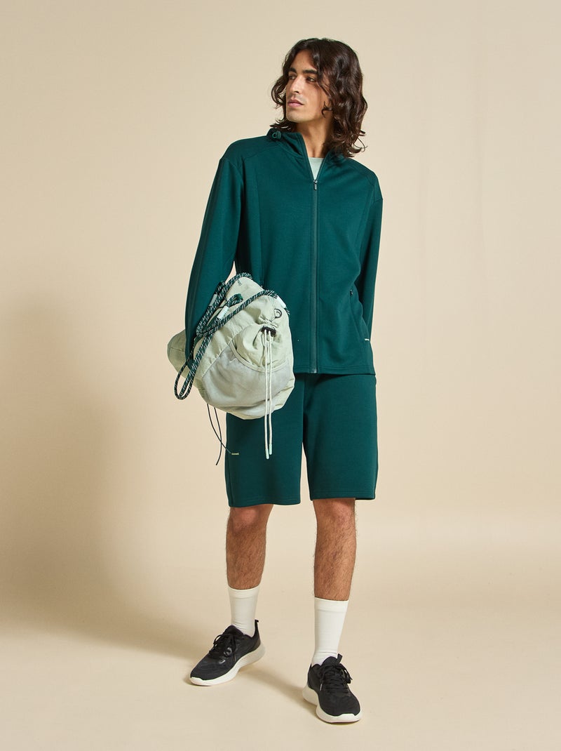 Sportvest met capuchon - (ekstract) Groen - Kiabi