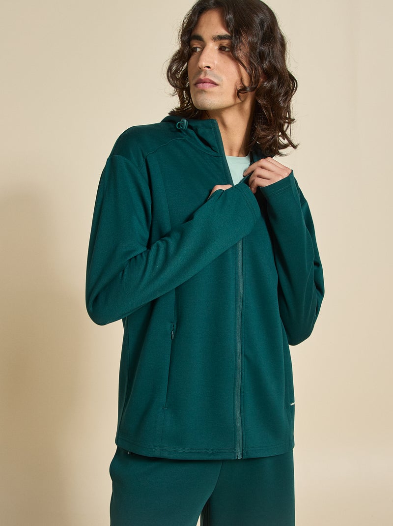 Sportvest met capuchon - (ekstract) Groen - Kiabi