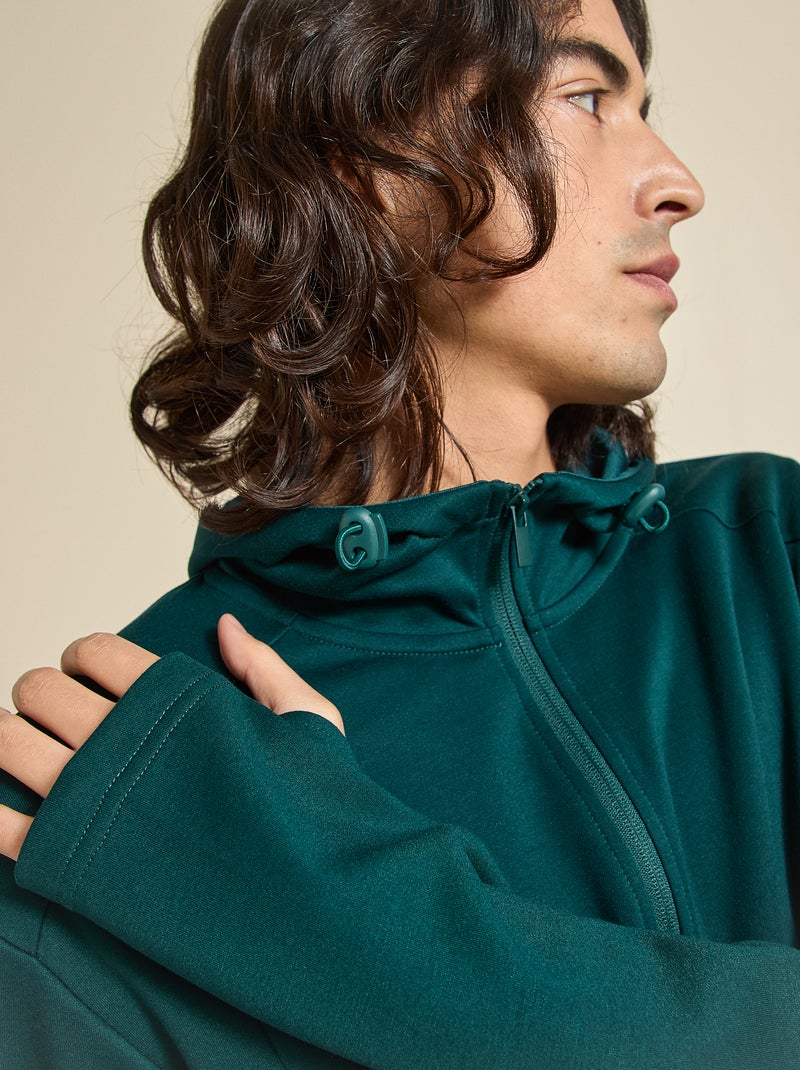 Sportvest met capuchon - (ekstract) Groen - Kiabi