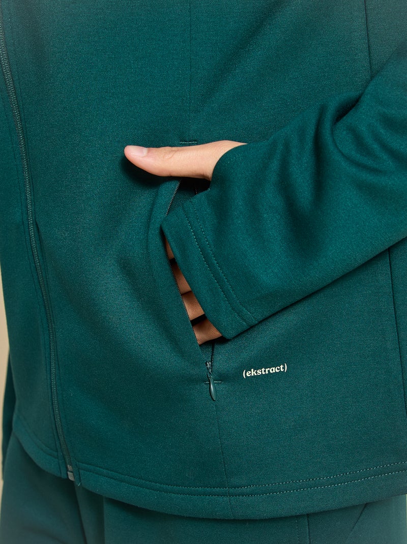 Sportvest met capuchon - (ekstract) Groen - Kiabi