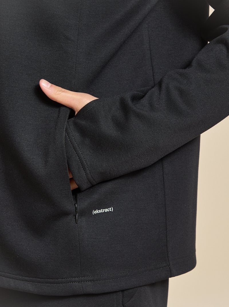 Sportvest met capuchon - (ekstract) Zwart - Kiabi