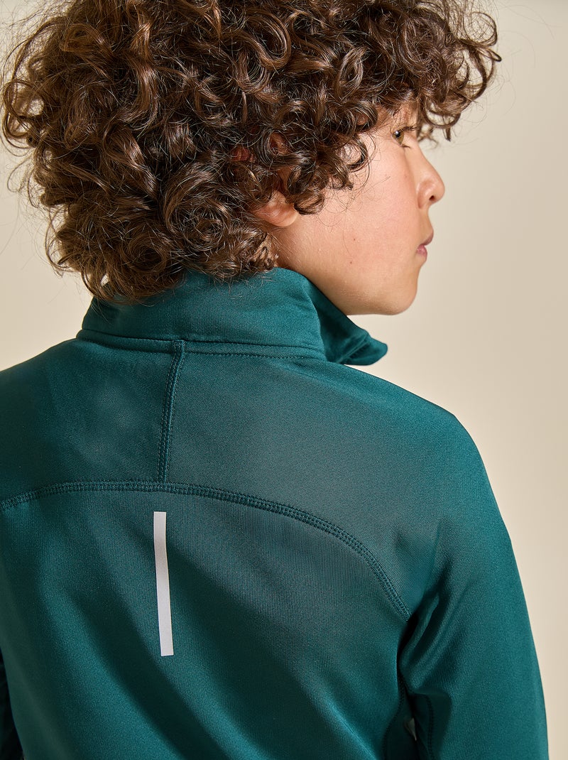 Sportvest met opstaande kraag en rits - (ekstract) Groen - Kiabi