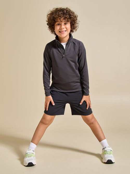 Sportvest met opstaande kraag en rits - (ekstract) - Kiabi Sportvest met opstaande kraag en rits - (ekstract) - Kiabi