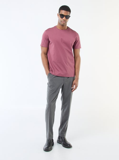 Stadse broek met fijne strepen - Kiabi