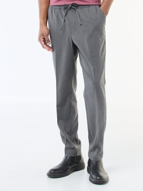 Stadse broek met fijne strepen - Kiabi