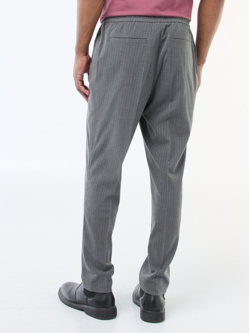 Stadse broek met fijne strepen - Kiabi