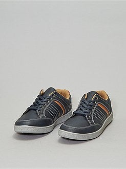 Stadssneakers van imitatieleer - Kiabi