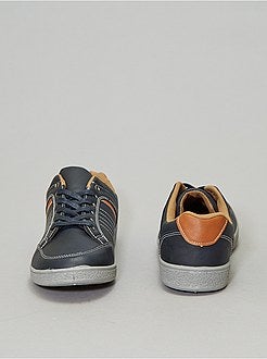 Stadssneakers van imitatieleer - Kiabi