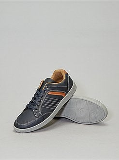 Stadssneakers van imitatieleer - Kiabi