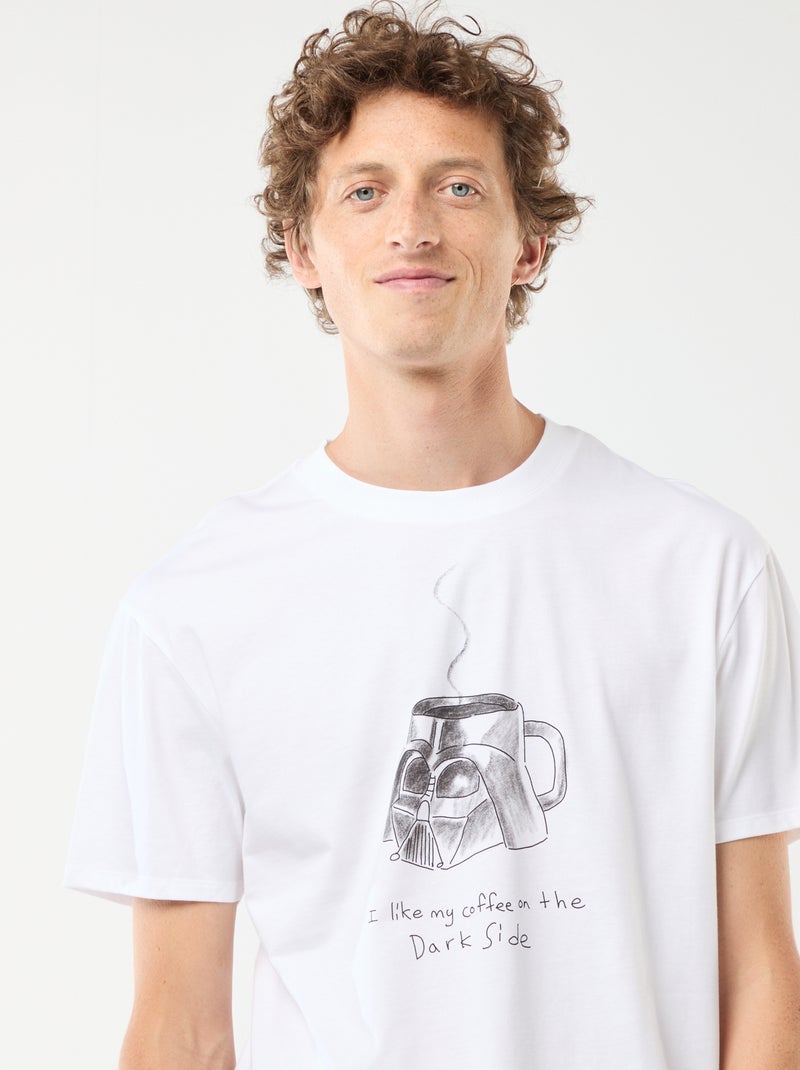 'Star Wars'-pyjama - T-shirt + short - 2-delig Wit - Kiabi