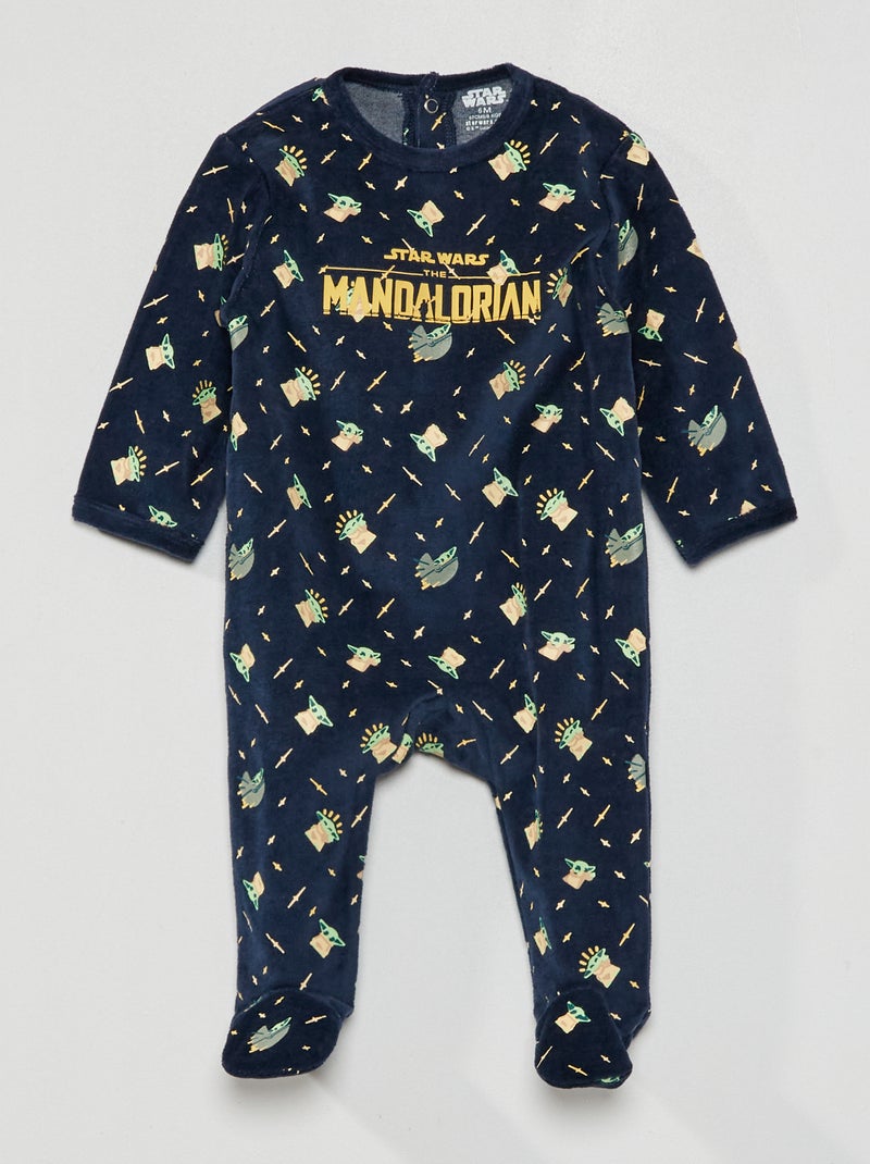Star Wars-pyjama van velours BLAUW - Kiabi