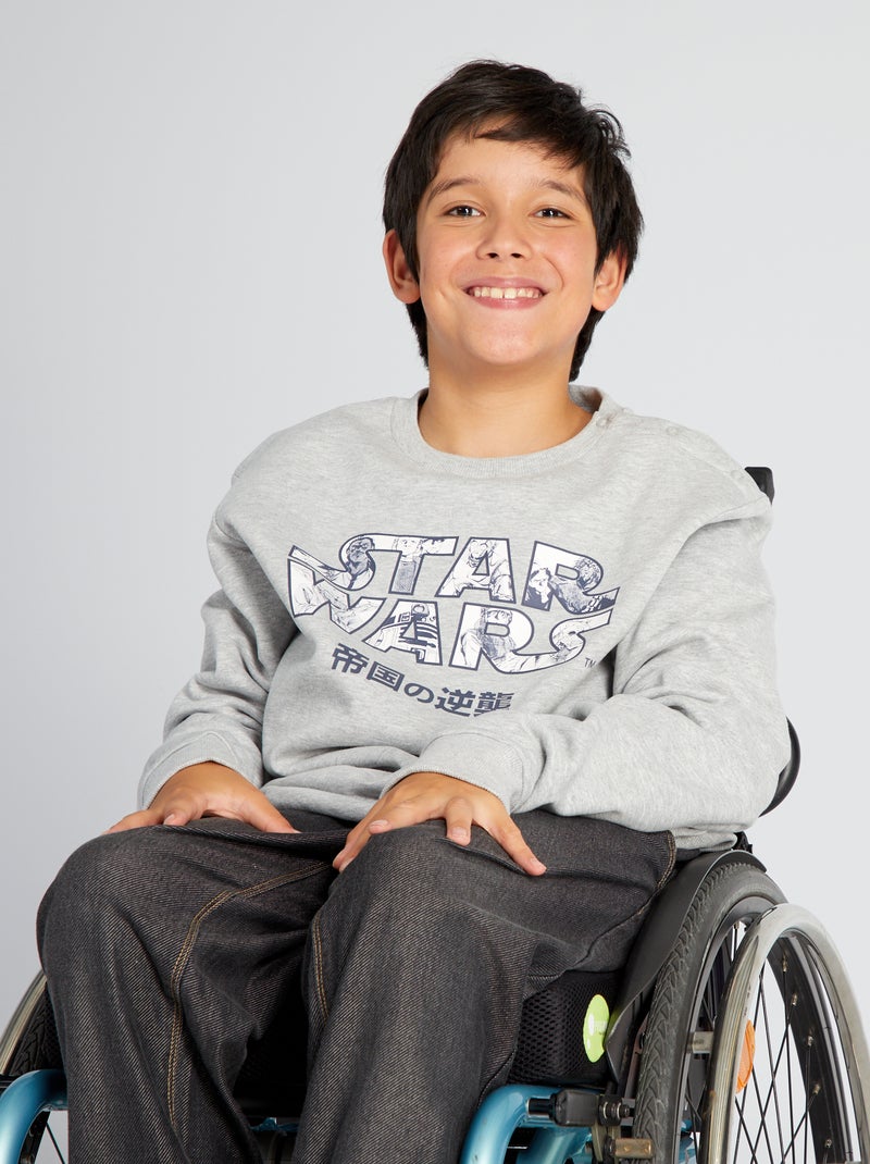 Star Wars-sweater van joggingstof - Makkelijk aan te trekken WIT - Kiabi