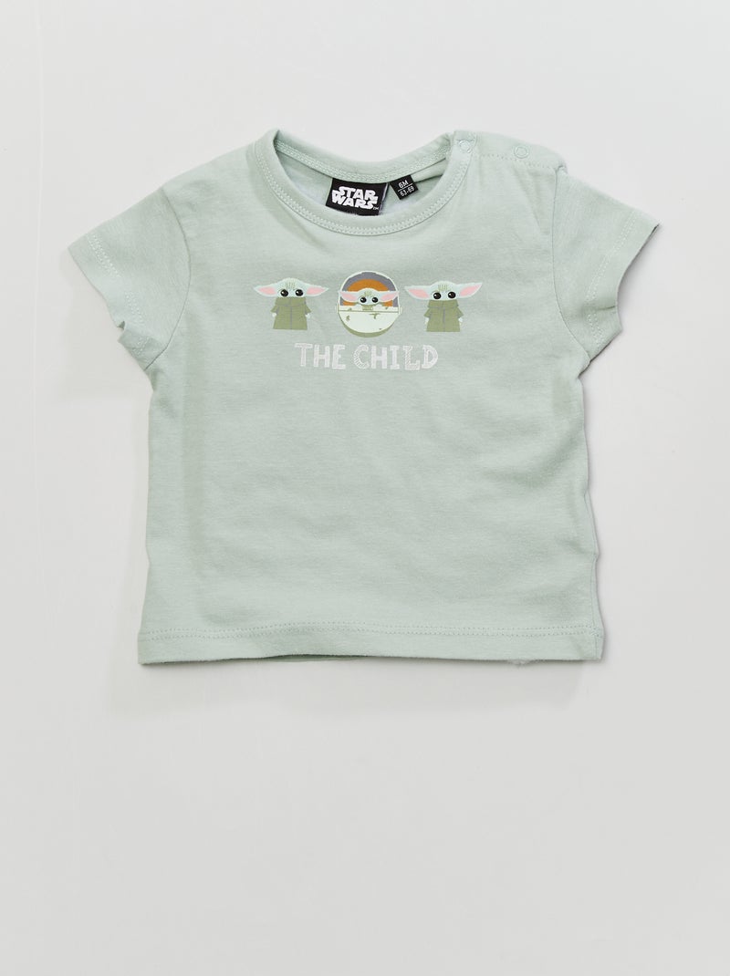 Star Wars-T-shirt met Grogu-print GROEN - Kiabi