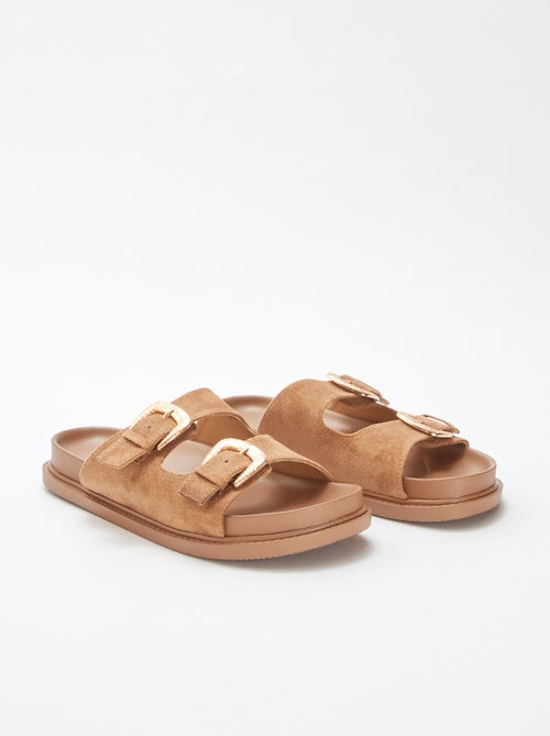 Stevige slippers met dubbel riempje - Kiabi