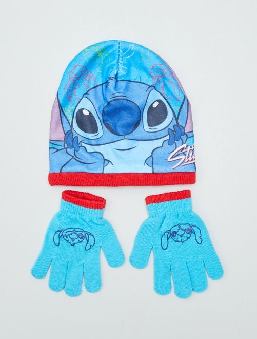 Stitch-setje met muts en handschoenen - Kiabi