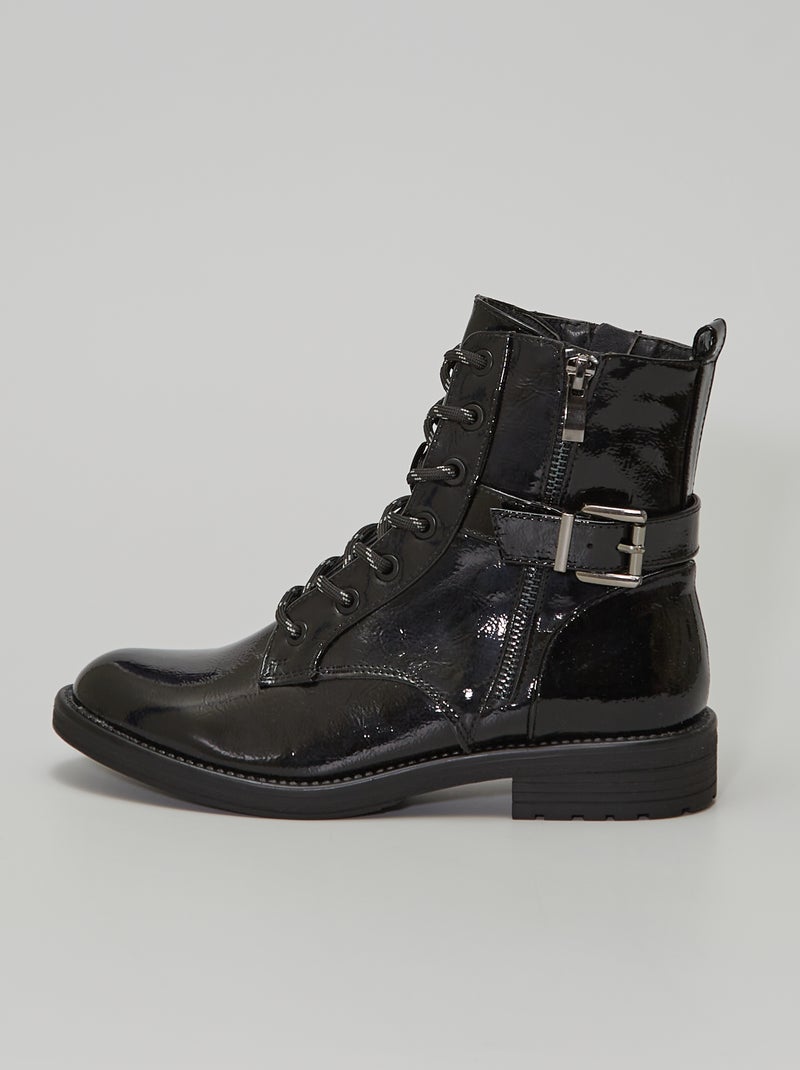 Stoere laarsjes ZWART - Kiabi