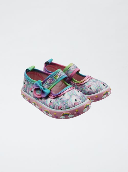 Stoffen ballerina's in eenhoornthema - Kiabi