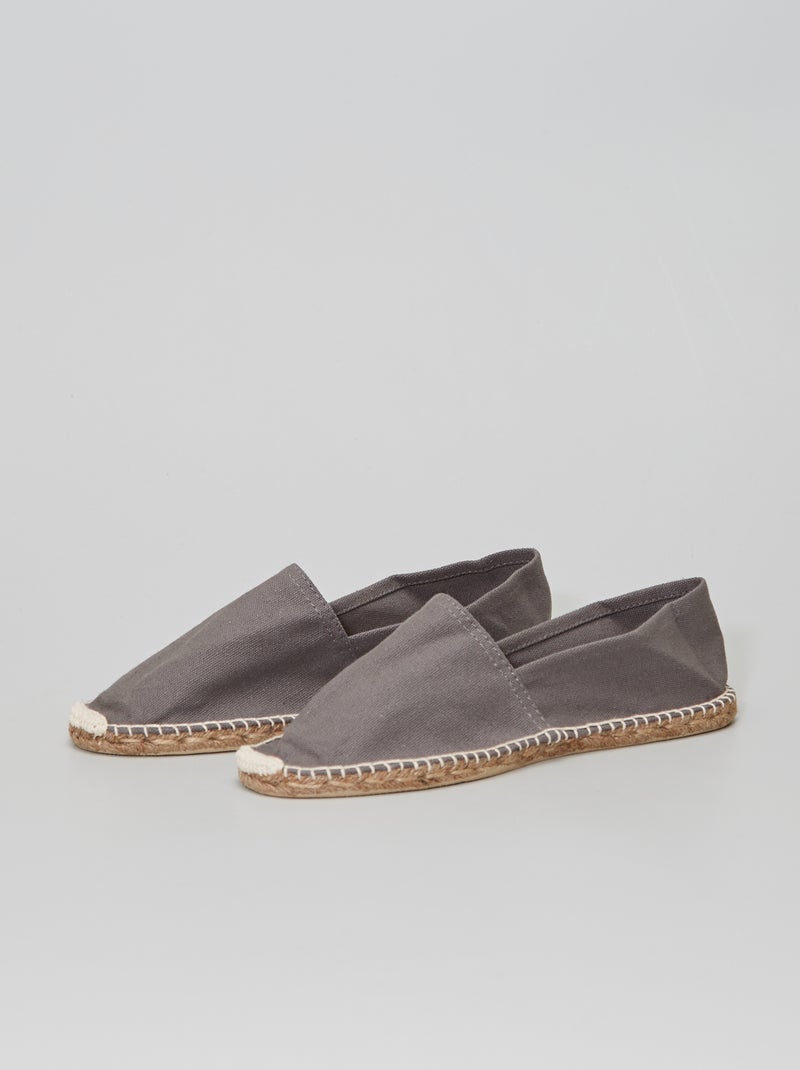 Stoffen espadrilles grijs - Kiabi