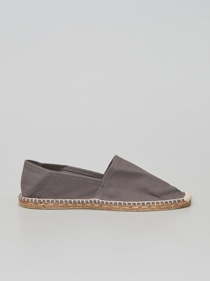 Stoffen espadrilles grijs - Kiabi