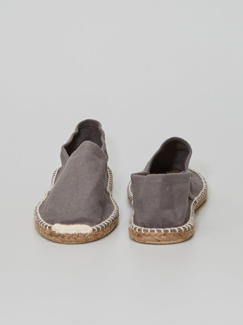 Stoffen espadrilles grijs - Kiabi