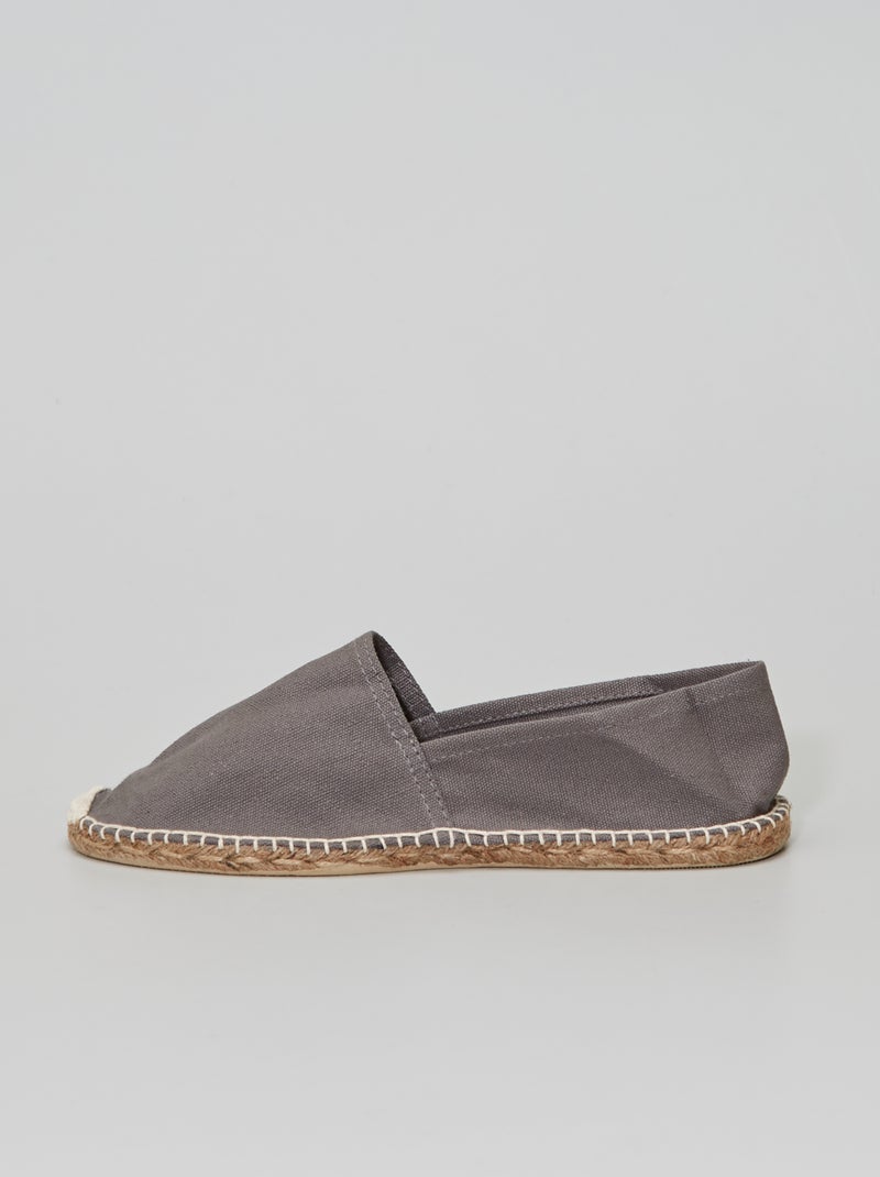 Stoffen espadrilles grijs - Kiabi