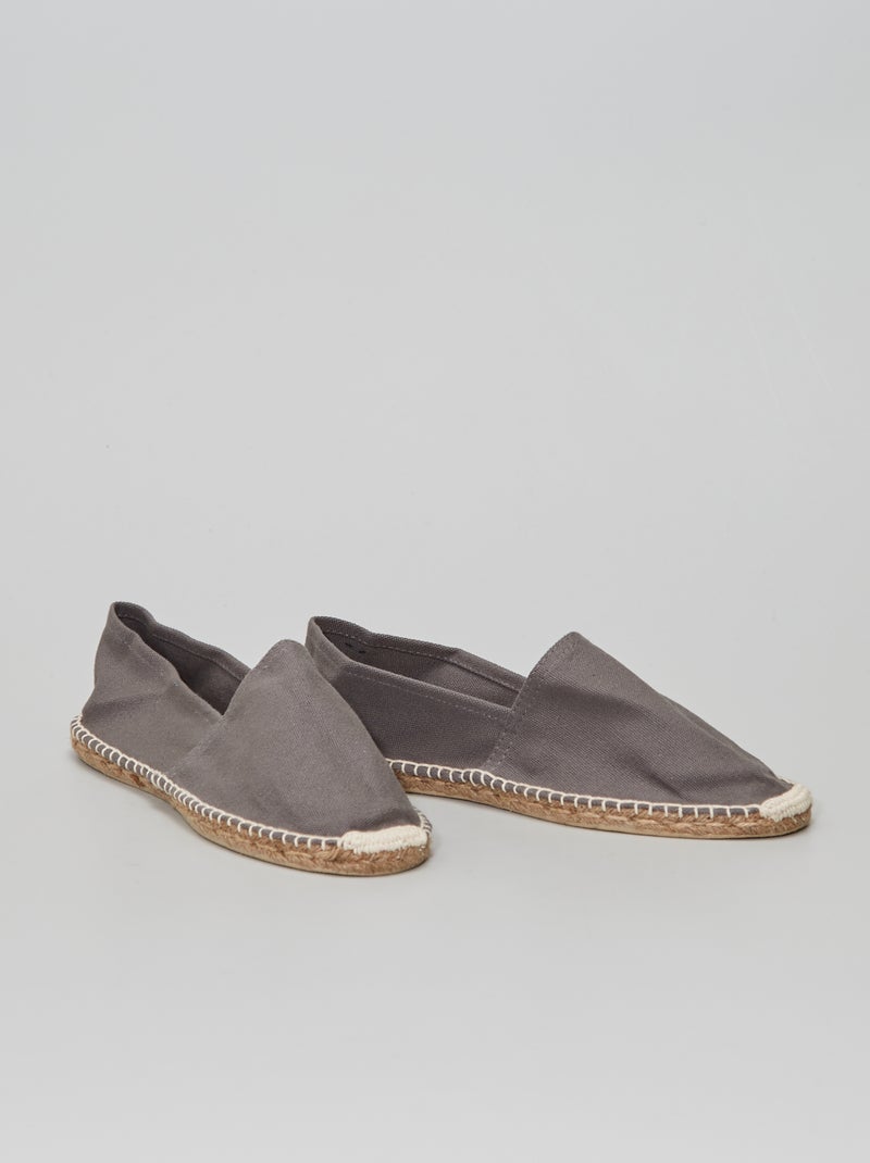 Stoffen espadrilles grijs - Kiabi
