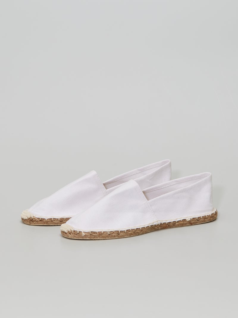 Stoffen espadrilles wit - Kiabi