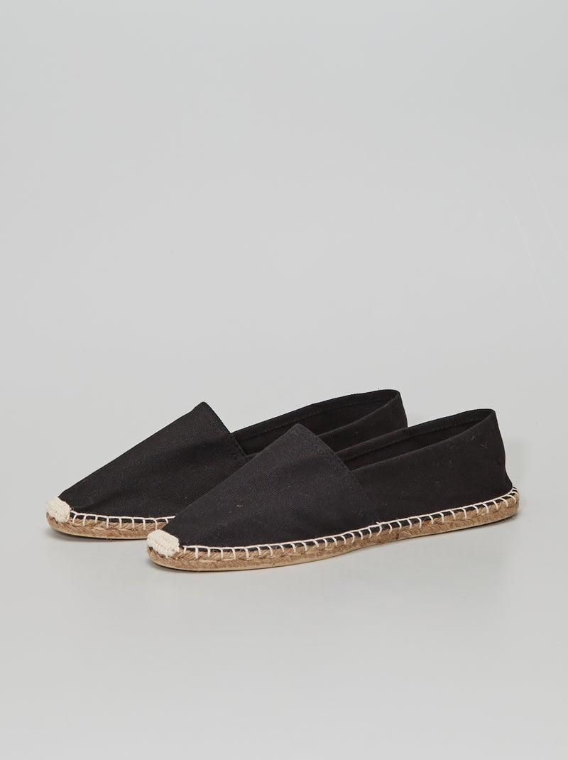Stoffen espadrilles ZWART - Kiabi