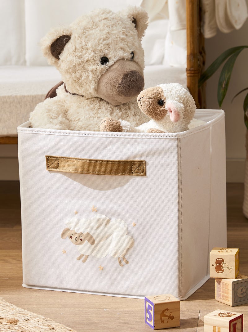 Stoffen opbergdoos - beige - Kiabi