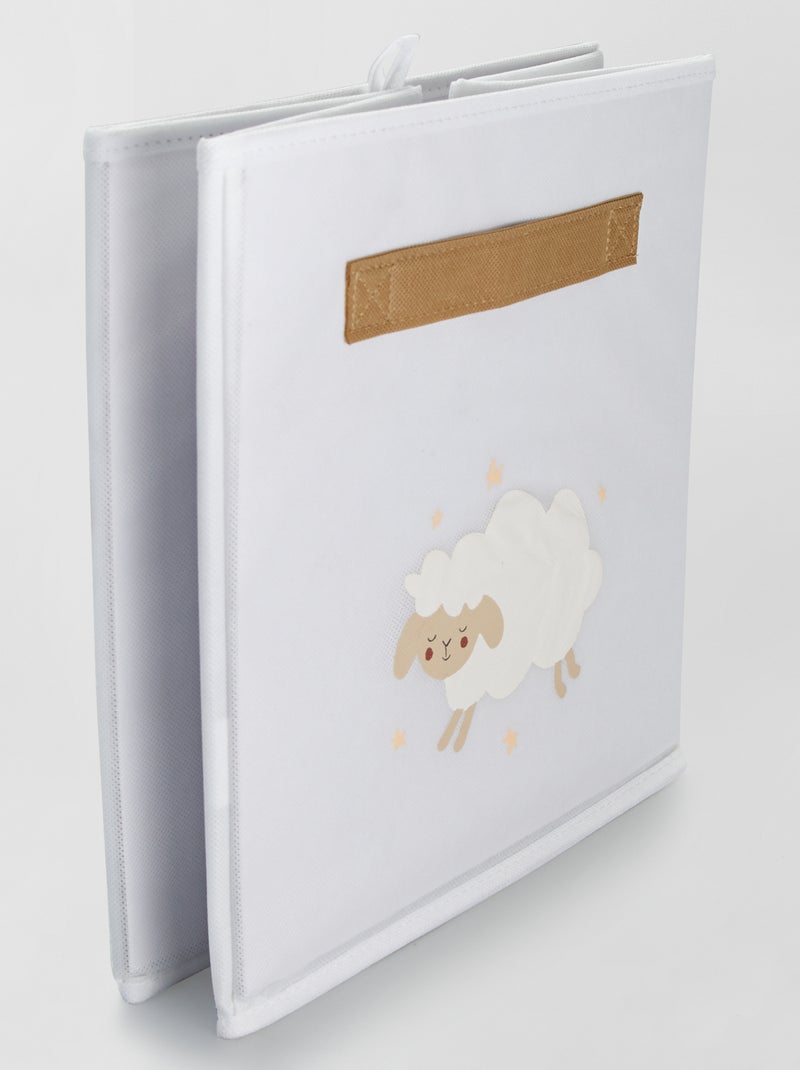 Stoffen opbergdoos - beige - Kiabi