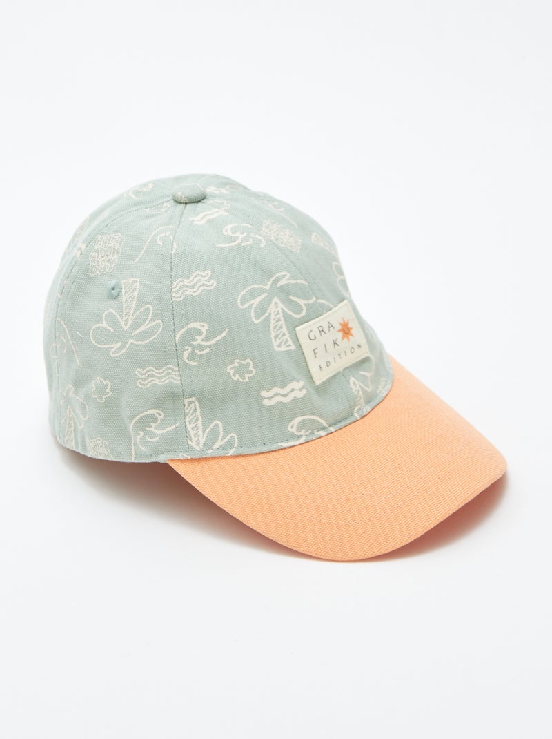 Stoffen pet met motiefje BLAUW - Kiabi