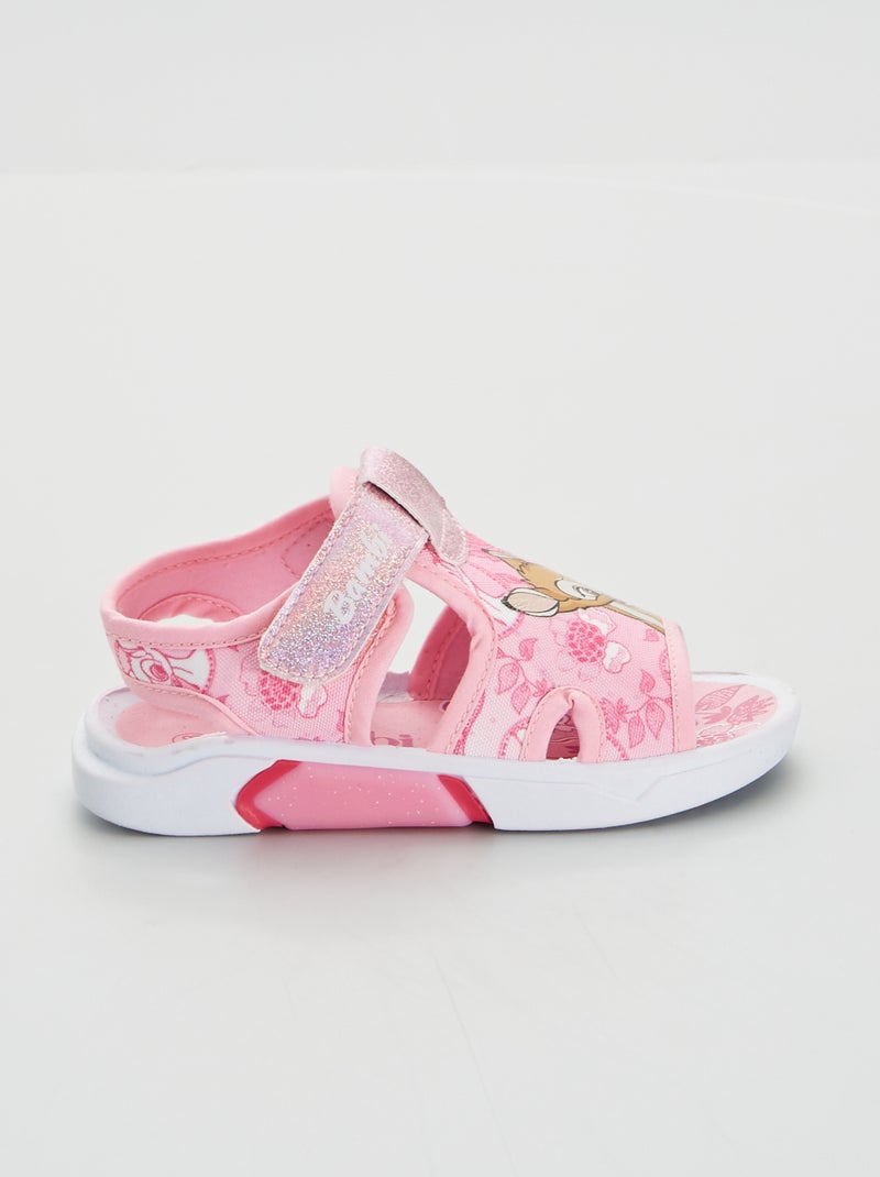 Stoffen sandalen 'Bambi' roze - Kiabi