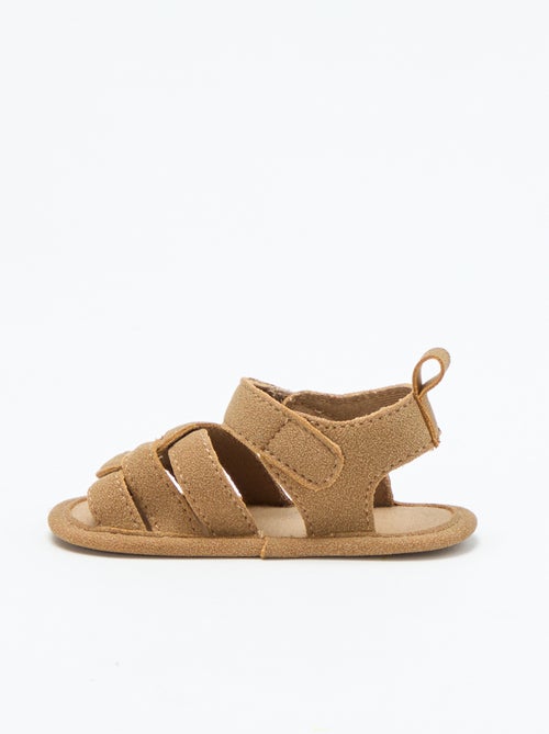 Stoffen sandalen met gekruiste bandjes - Kiabi