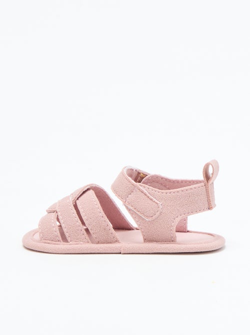 Stoffen sandalen met gekruiste bandjes - Kiabi