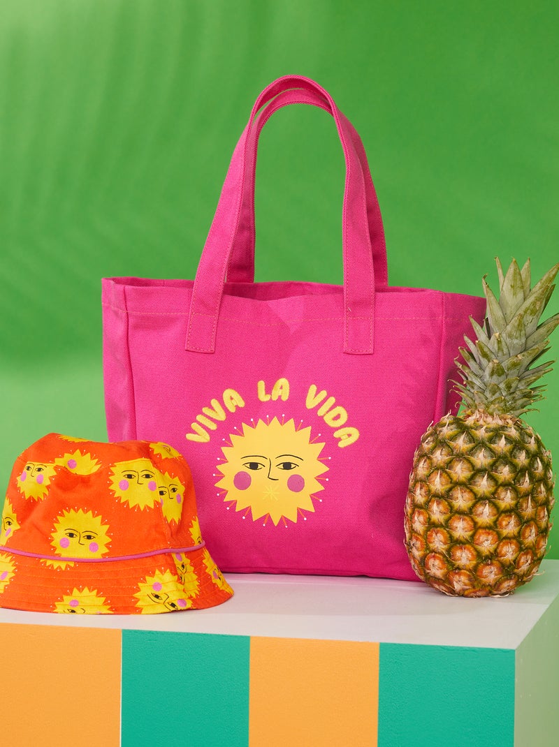 Stoffen shopper met print x Arianne Butto ROSE - Kiabi