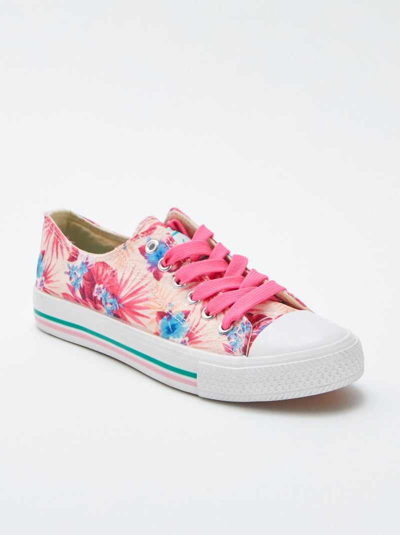 Stoffen sneakers met bloemenprint ROSE - Kiabi