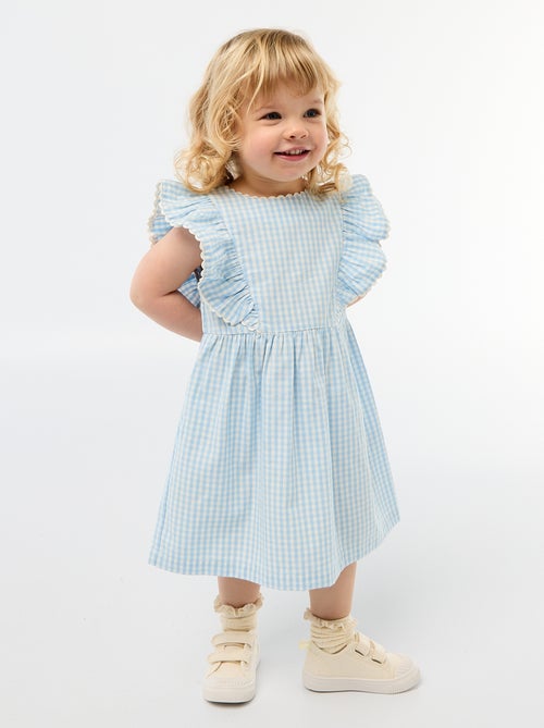 Stoffen sneakers met dambordprint - Kiabi