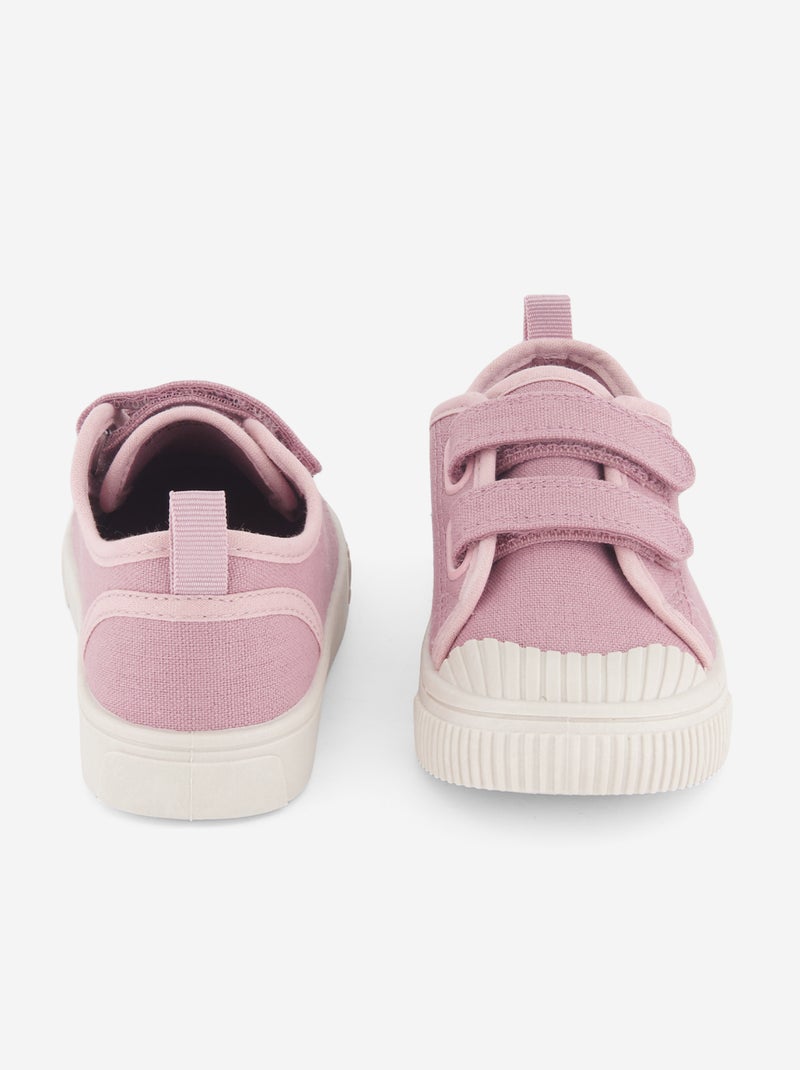 Stoffen sneakers met dambordprint Rose - Kiabi