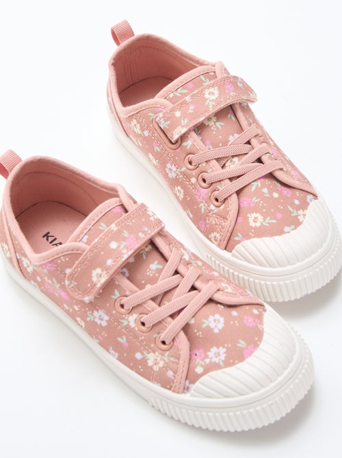 Stoffen sneakers met dambordprint - Kiabi