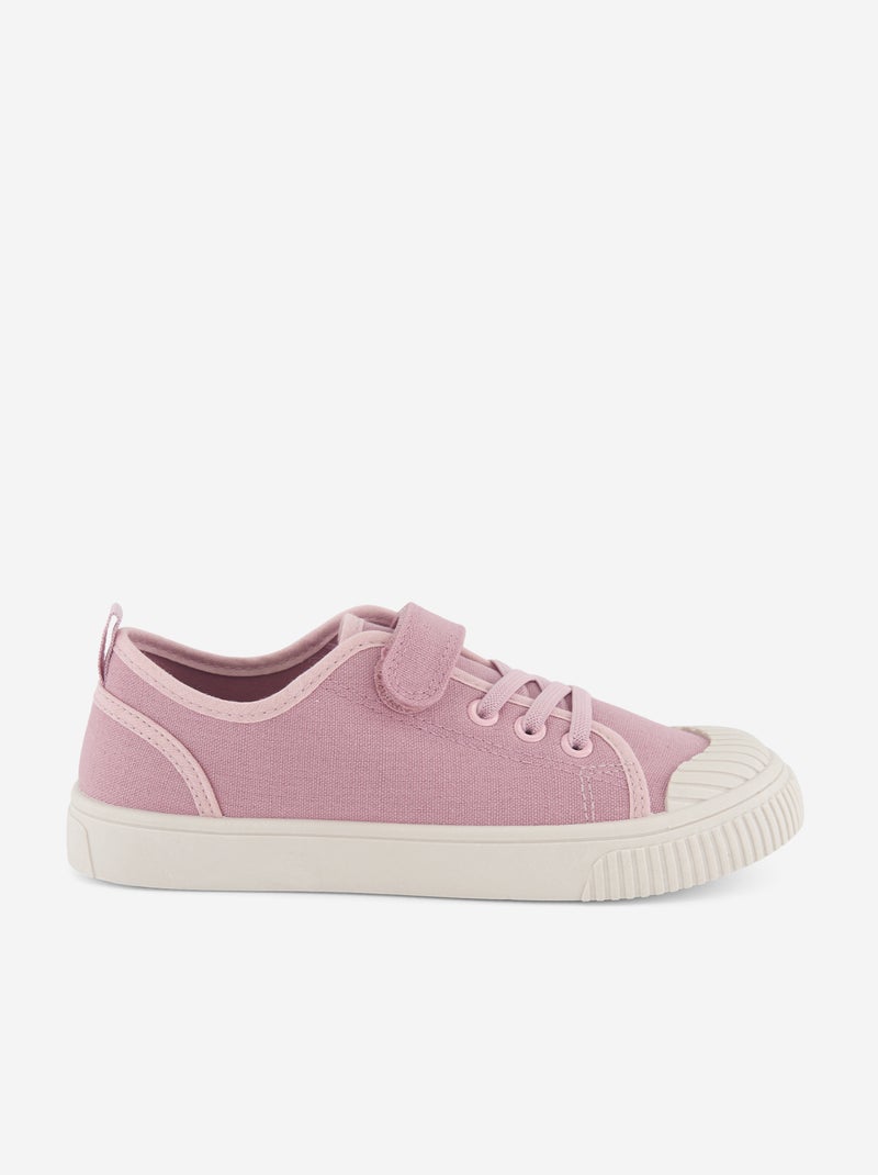 Stoffen sneakers met dambordprint Rose - Kiabi