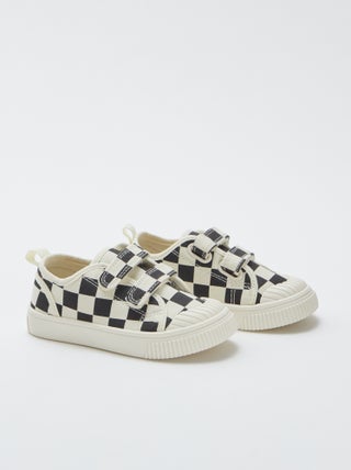 Stoffen sneakers met klittenband