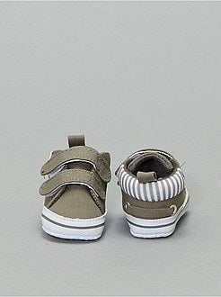 Stoffen sneakers met klittenband - Kiabi
