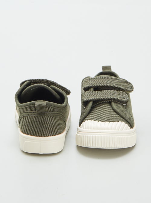 Stoffen sneakers met klittenband - Kiabi