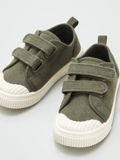 Stoffen sneakers met klittenband - Kiabi