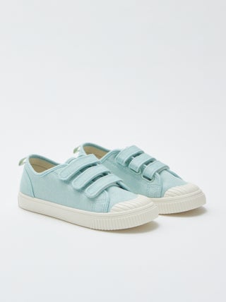 Stoffen sneakers met klittenbanden