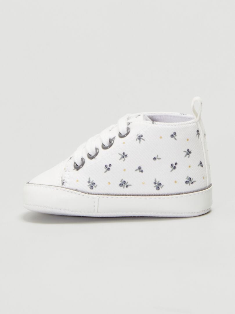 Stoffen Sneakers Met Print Wit Kiabi