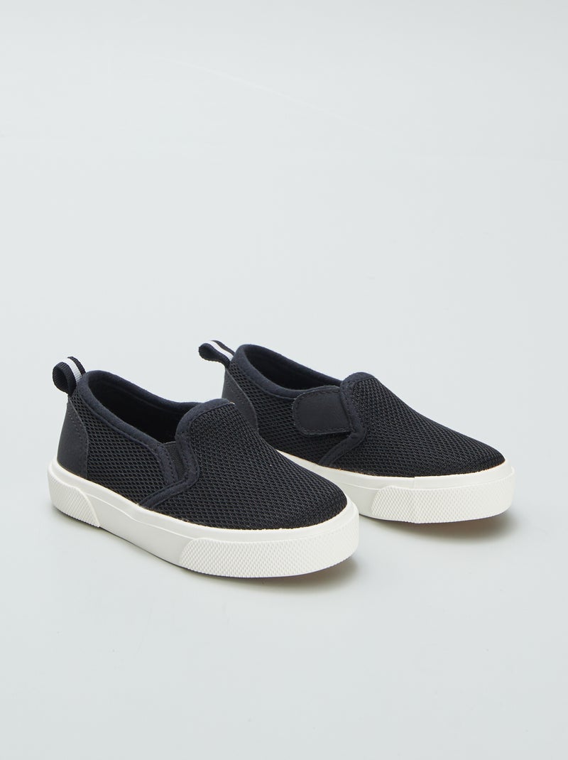 Stoffen sneakers | Slip-onmodel ZWART - Kiabi